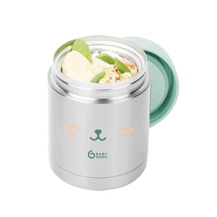 Boite repas goûter inox isotherme 350 ml enfant conserve chaud (7h) froid (5h)