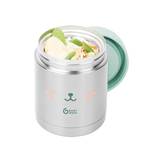 Boite repas goûter inox isotherme 350 ml enfant conserve chaud (7h) froid (5h)