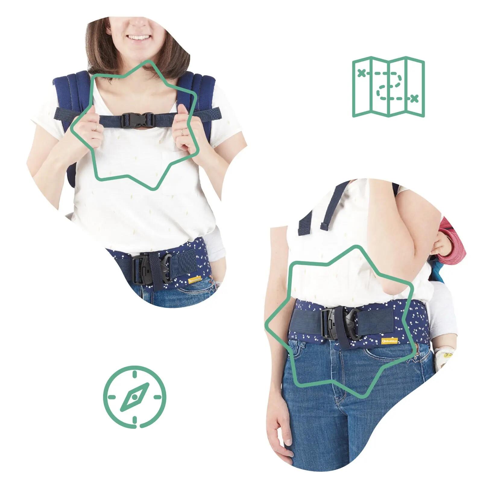 Draagzak voor baby's Badabulle Easy & Go Polyester 4/7