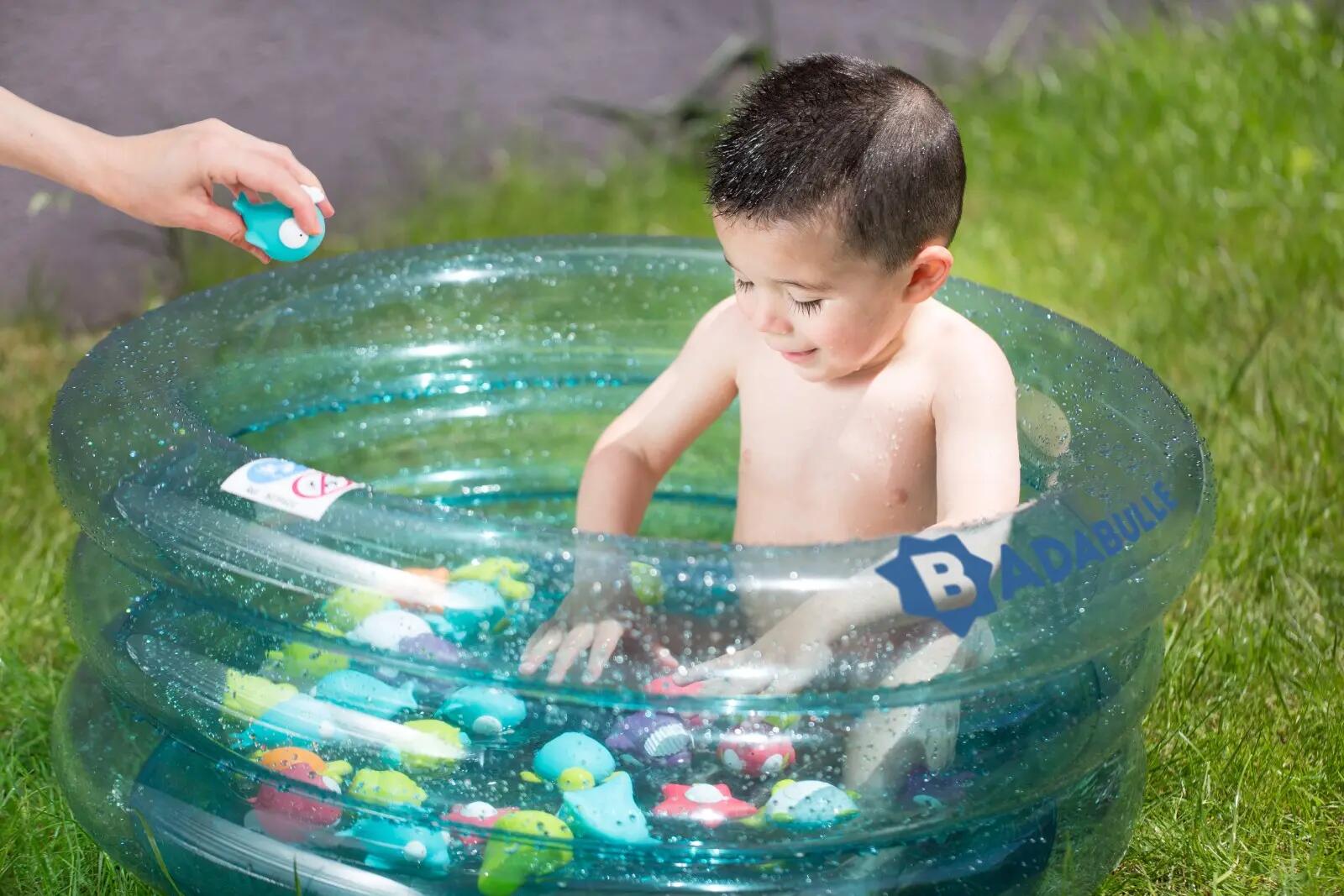 Aufblasbare Badewanne 52 l, ideal als Planschbecken - Blau 4/6