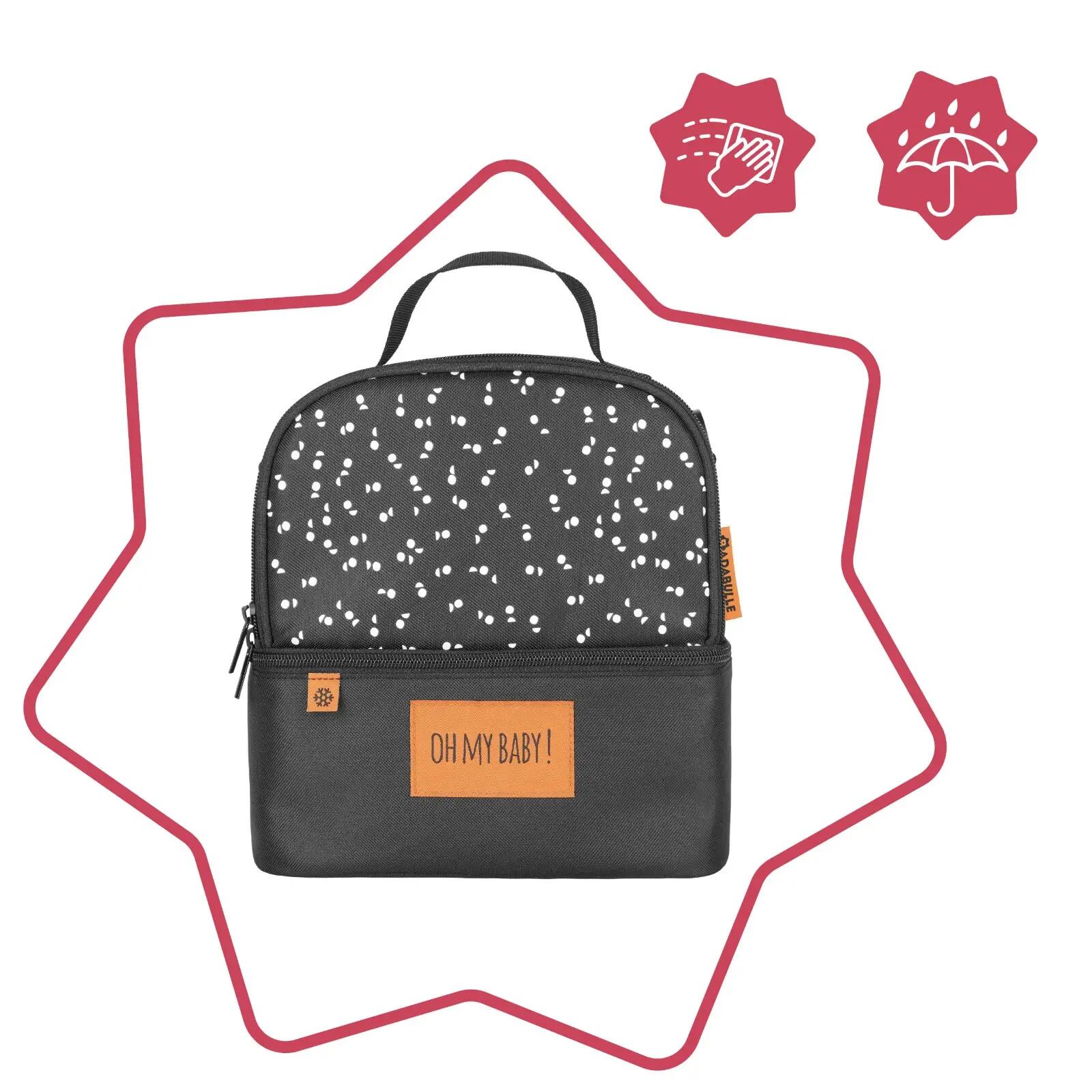 Mochila isotérmica infantil 5 L, 2 compartimentos – frio 5h / quente 3h 4/7