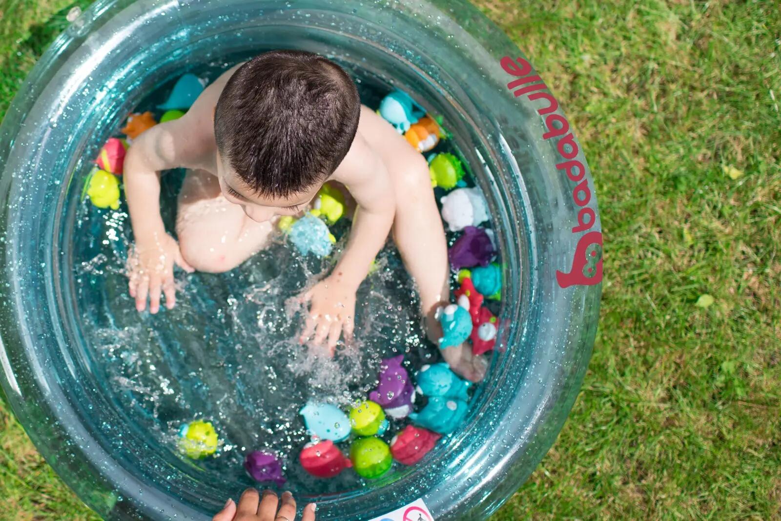 Aufblasbare Badewanne 52 l, ideal als Planschbecken - Blau 2/6