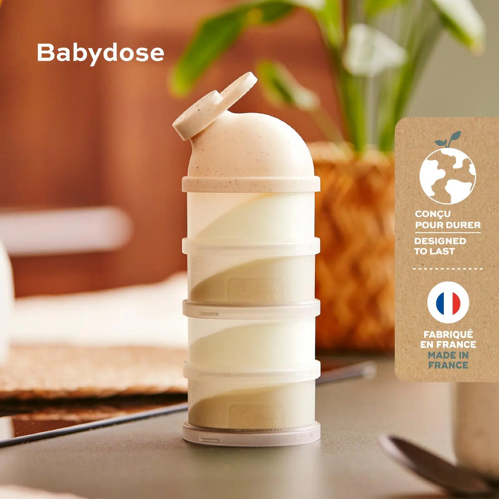 Boite doseuse bébé Babydose fabriquée en France Mineral - Beige 2/7