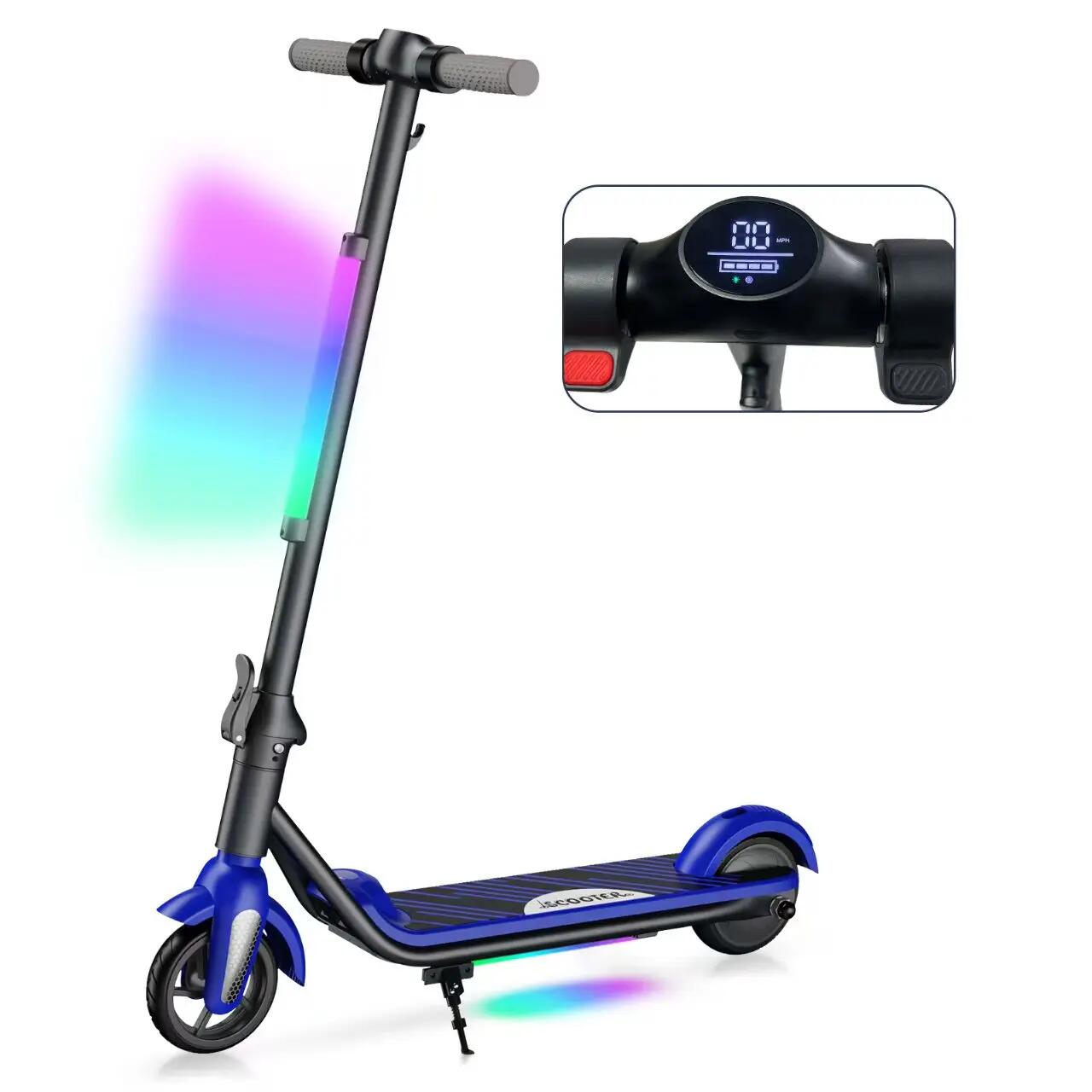 Trotinete elétrica infantil F602 – Motor de 80 W, display LED