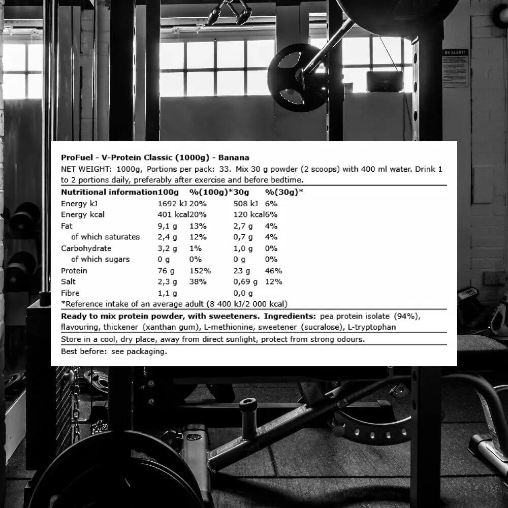 ProFuel V-Protein Classic (1000g) Banana - Proteine - Proteine vegane 3/3