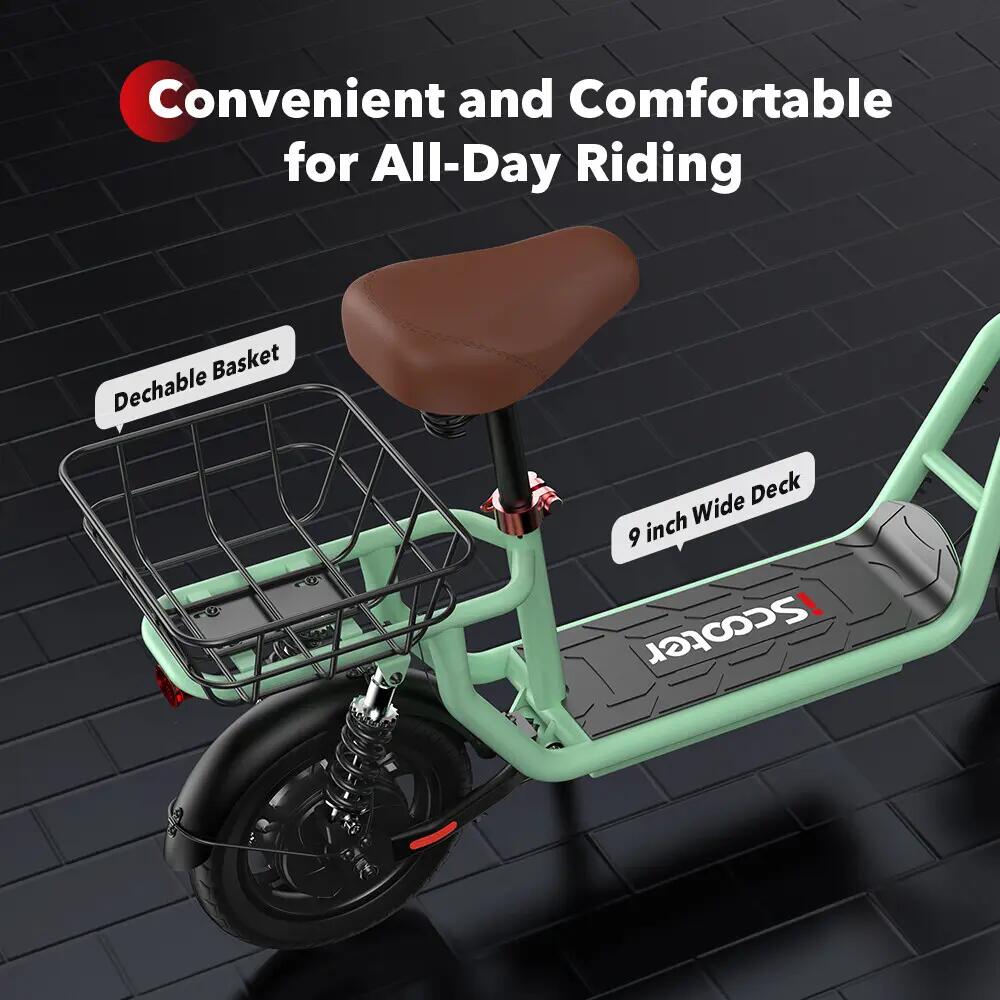 iScooter i12 patinete eléctrico 25 km/h, asiento, cesta y autonomía 35 km 11/13