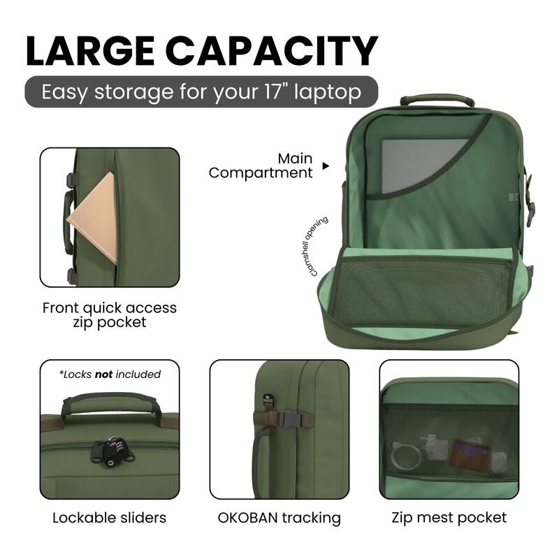 Rucsac CABINZERO Classic 44L, Verde, Unisex