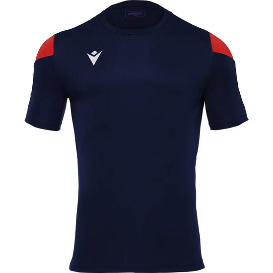 Maillot - Football - Homme - Manches courtes, col rond - Polis - Rouge/Marine
