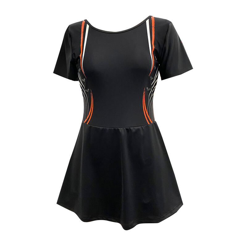 arena LADIES SWIMWEAR MINIMALISM SHORT SLEEVE AQSLIM ONE PIECE DRESS