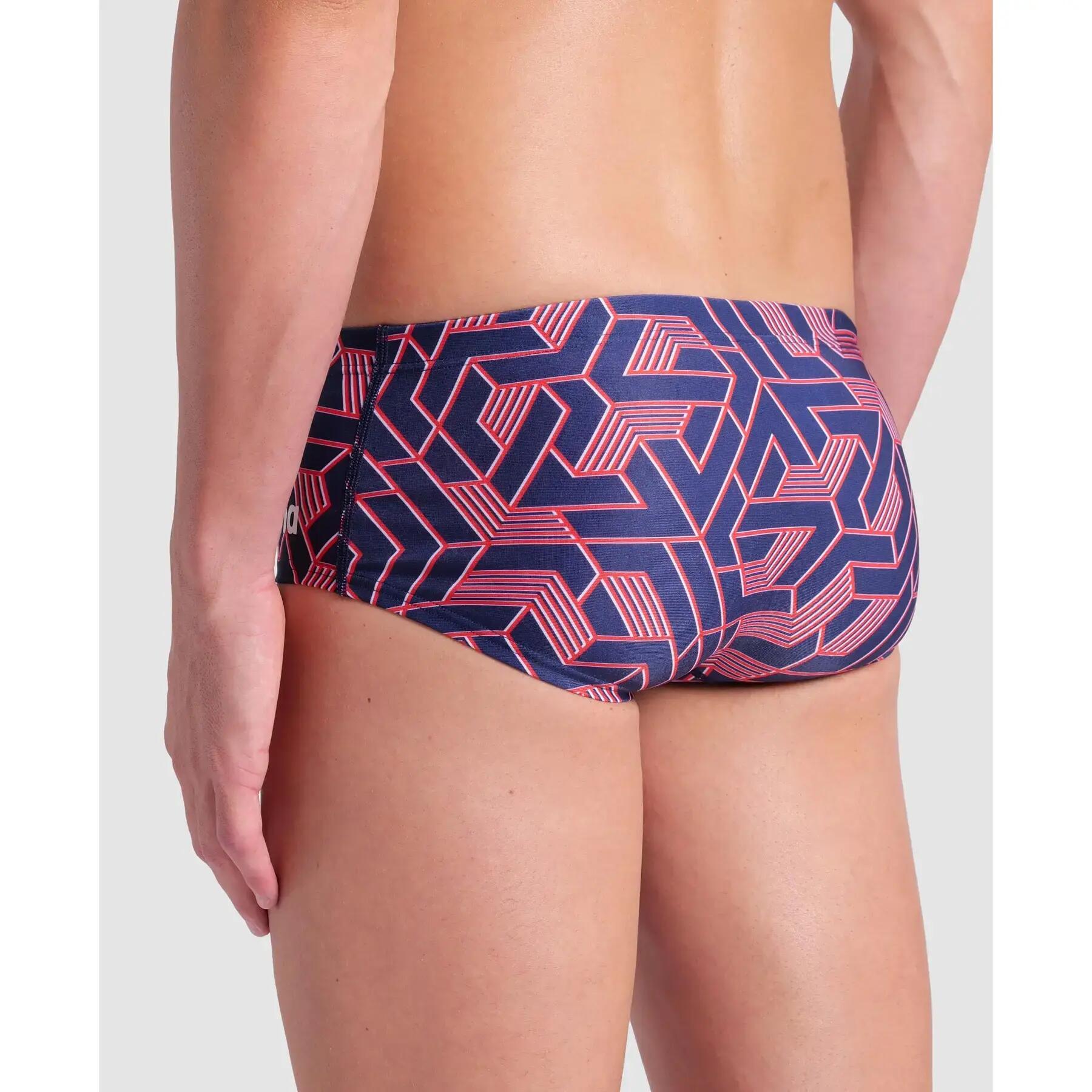 Short de bain Arena Escape taille basse Rouge/Blanc/Bleu Taille 26 7/7