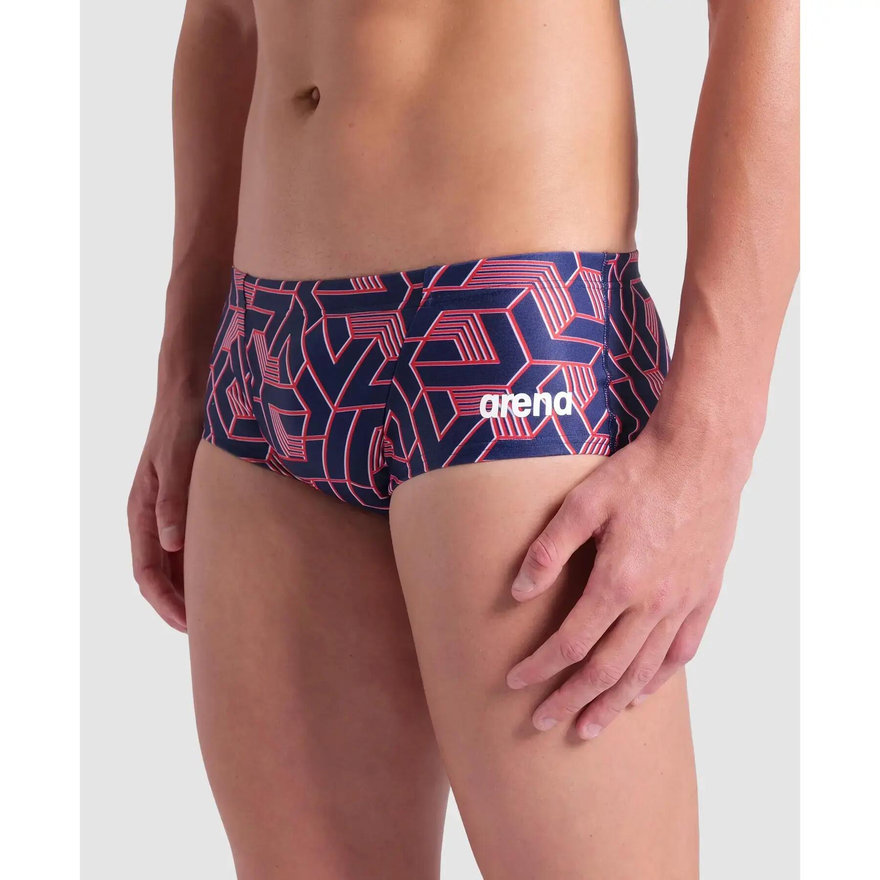 Short de bain Arena Escape taille basse Rouge/Blanc/Bleu Taille 26 6/7