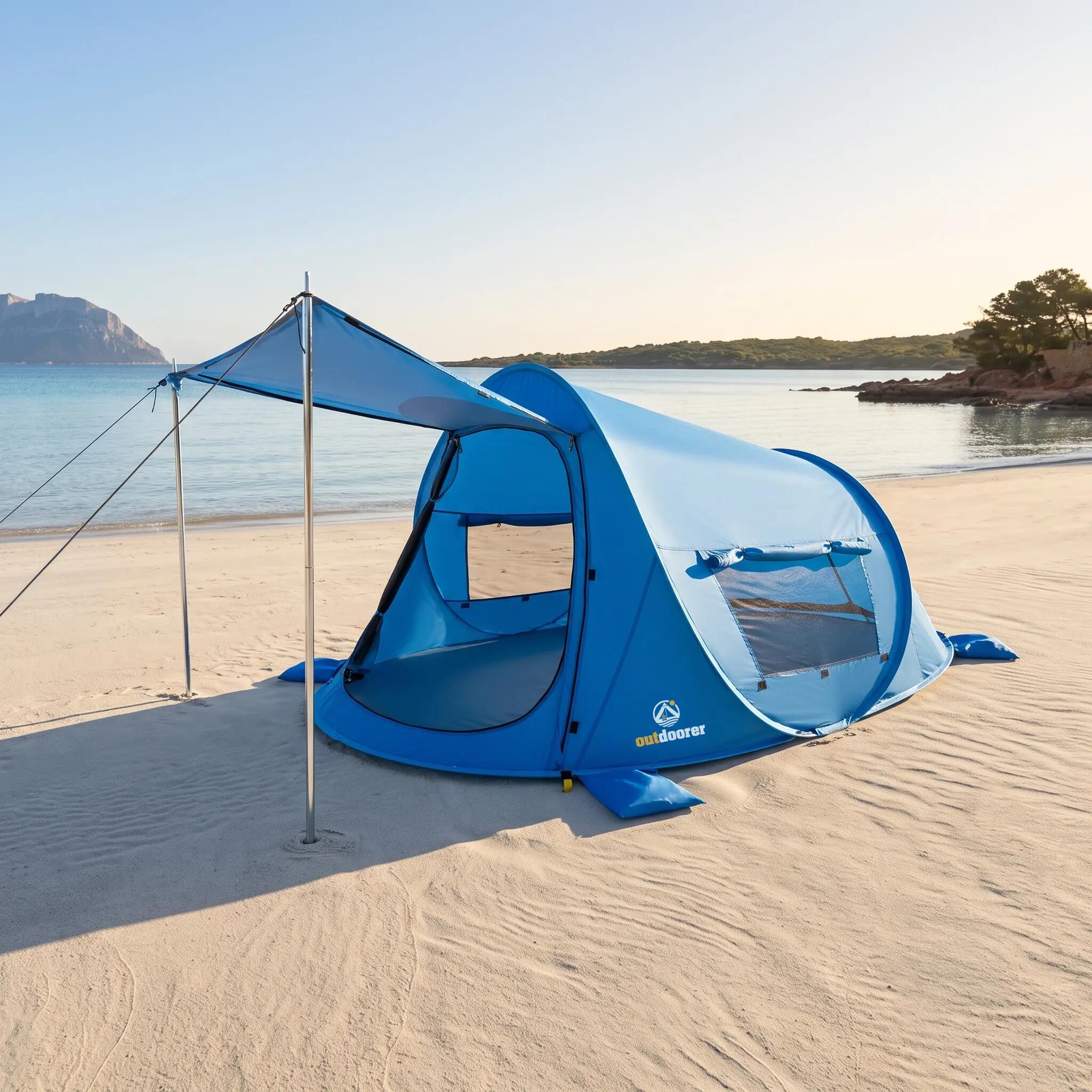 Pop Up Strandmuschel Beach Air Max - Verschließbares Strandzelt 4/7