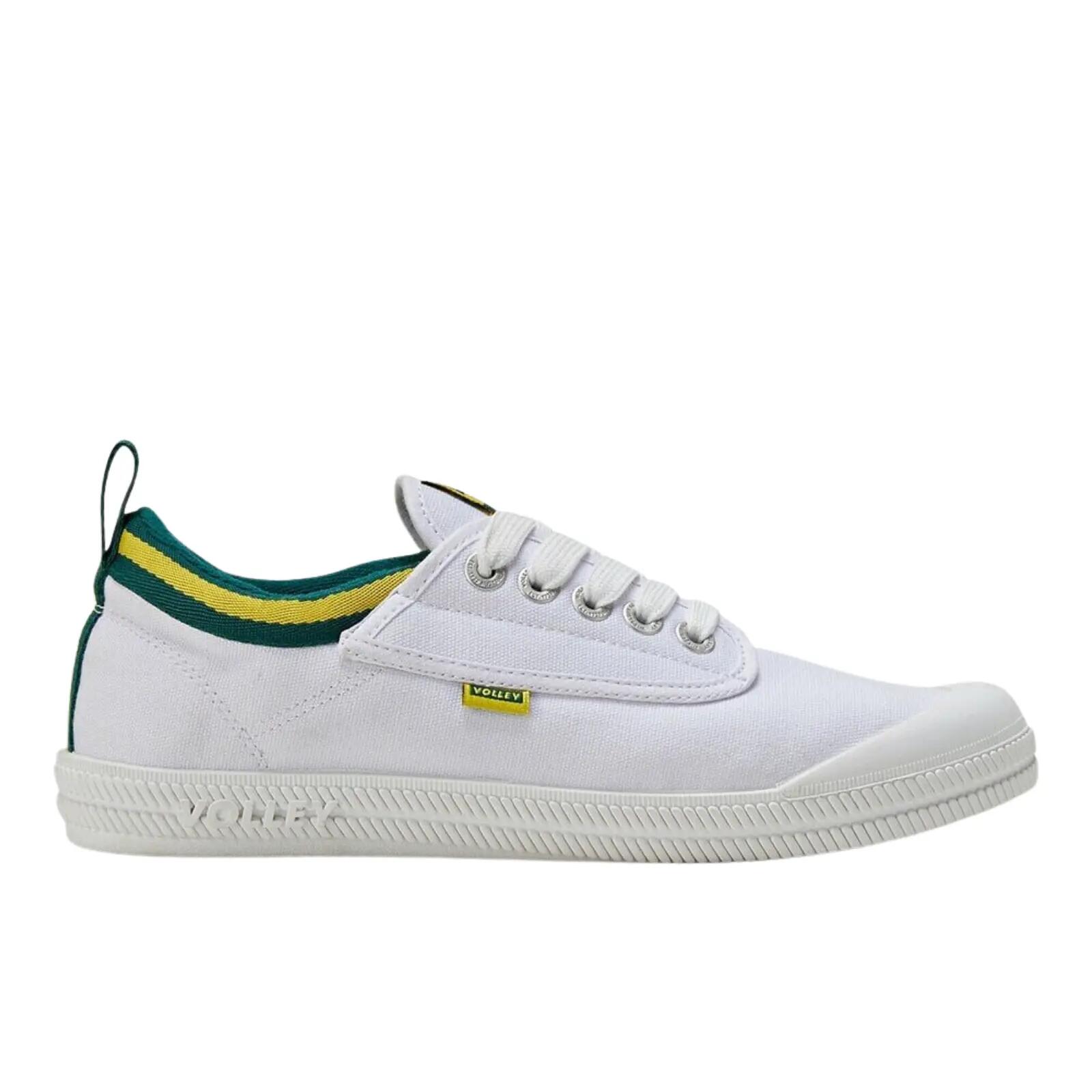 Dunlop Volleys International Volley Low Canvas Casual Shoes - White/Green/Gold