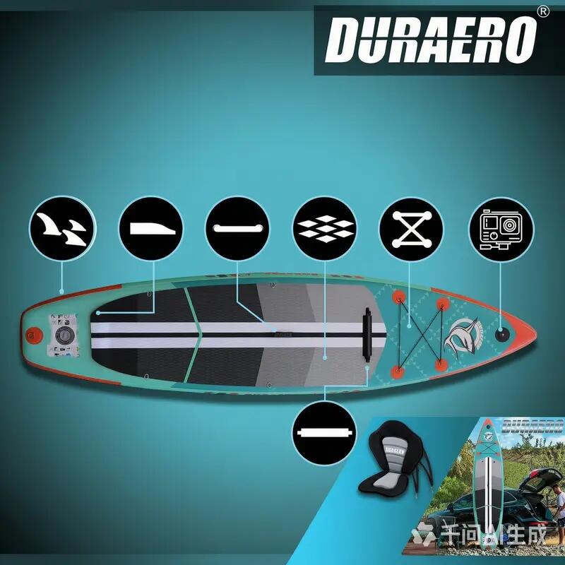 DURAERO 2-in-1 SUP/Kajak 330x76x15 cm, Traglast 150 kg, Farbe Minttürkis 7/7