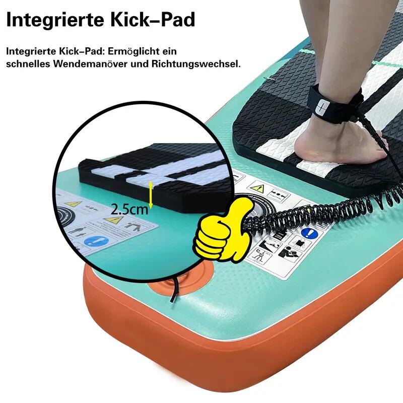 DURAERO 2-in-1 SUP/Kajak 330x76x15 cm, Traglast 150 kg, Farbe Minttürkis 4/7