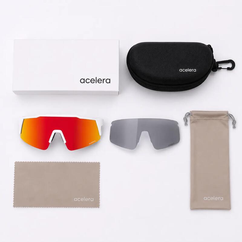 Pro Ochelari ciclism fotocromatici și polarizați – 2 lentile – Alb