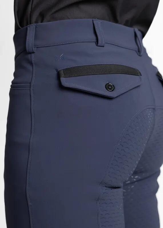 Pantalón Hombre Equitación Maximilian Performance Full Grip Marino 5/7