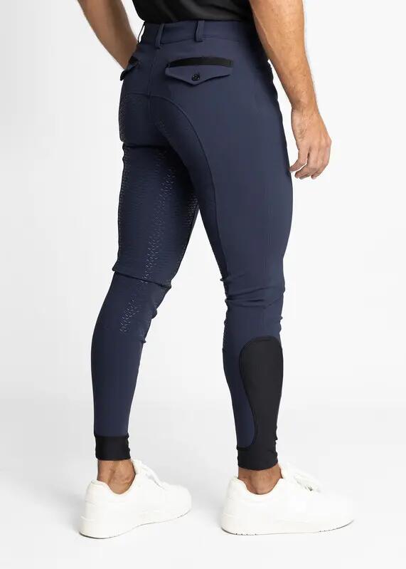 Pantalón Hombre Equitación Maximilian Performance Full Grip Marino 4/7