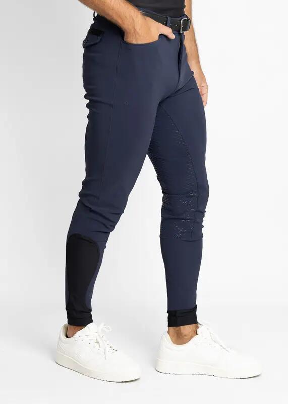 Pantalón Hombre Equitación Maximilian Performance Full Grip Marino 3/7