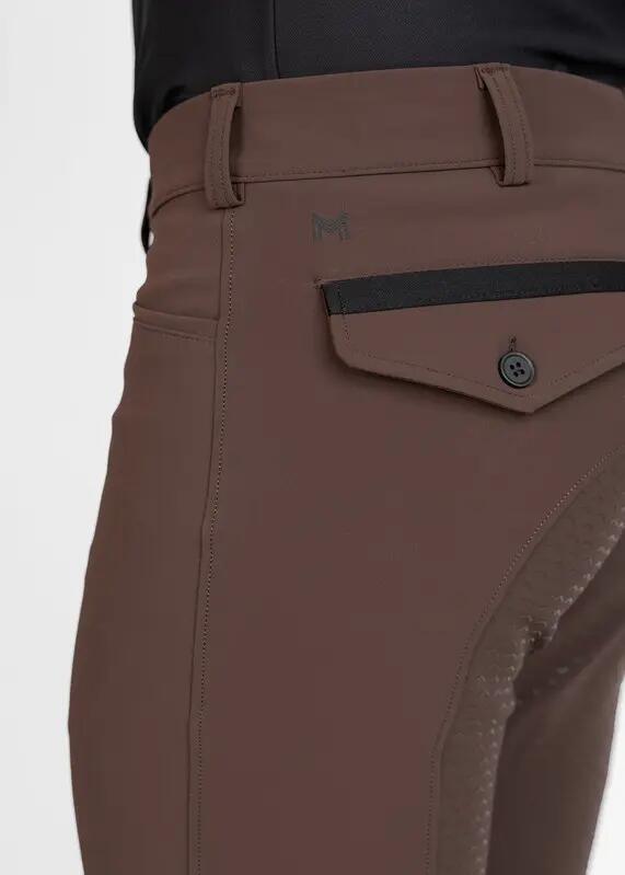 Pantalón Hombre Equitación Maximilian Performance Full Grip Chocolate 5/6