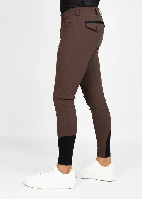 Pantalón Hombre Equitación Maximilian Performance Full Grip Chocolate 4/6