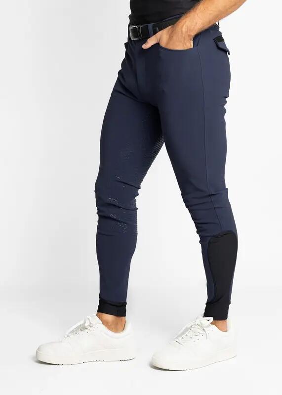 Pantalón Hombre Equitación Maximilian Performance Full Grip Marino 2/7