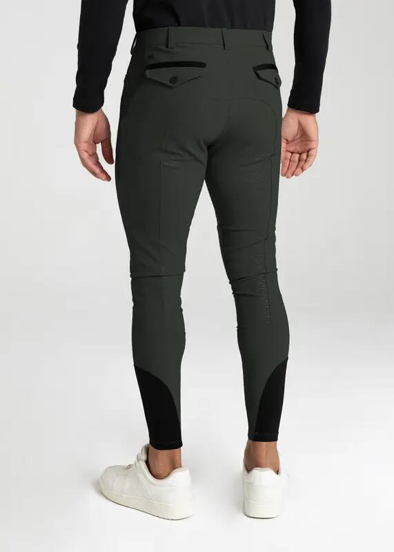 Pantalón Hombre Equitación Maximilian Performance Full Grip Verde Cazador 4/7