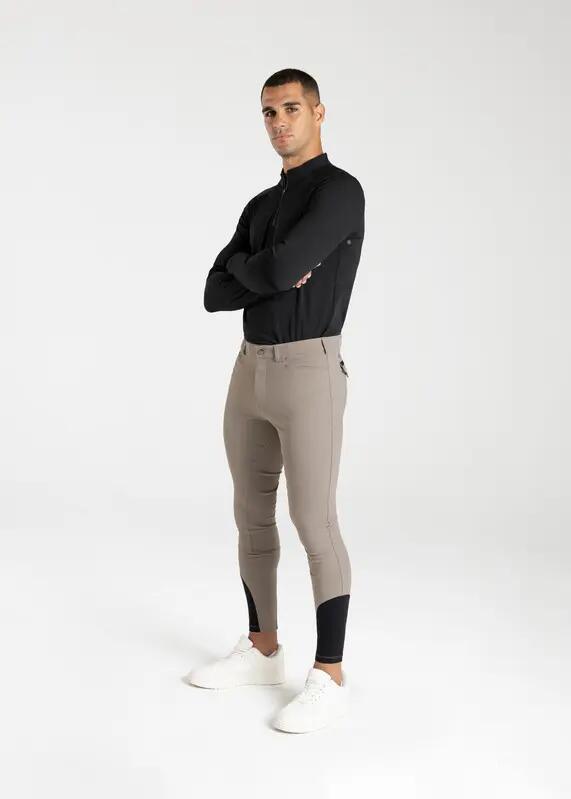 Pantalón Hombre Equitación Maximilian Performance Full Grip Topo 6/7