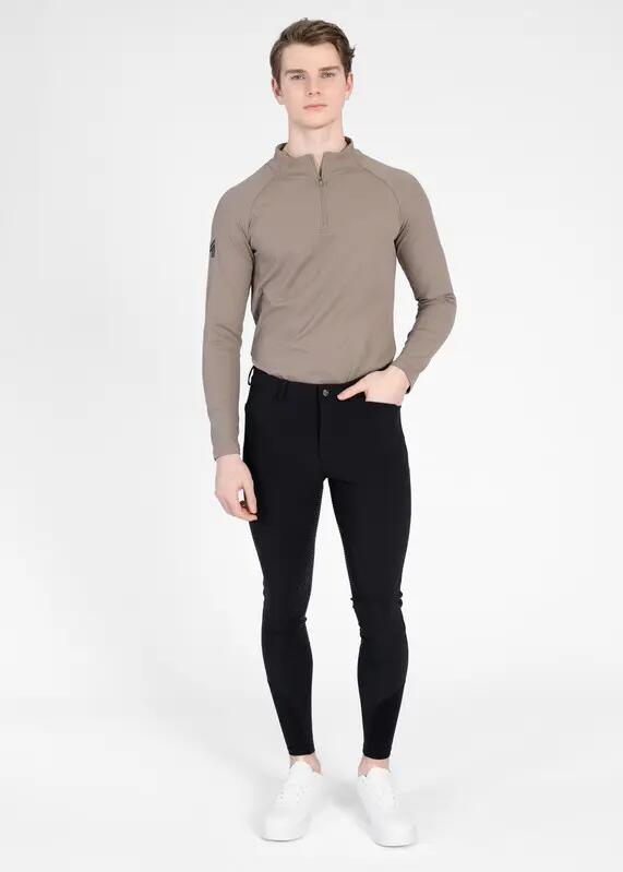 Pantalón Hombre Equitación Maximilian Performance Full Grip Negro 6/7