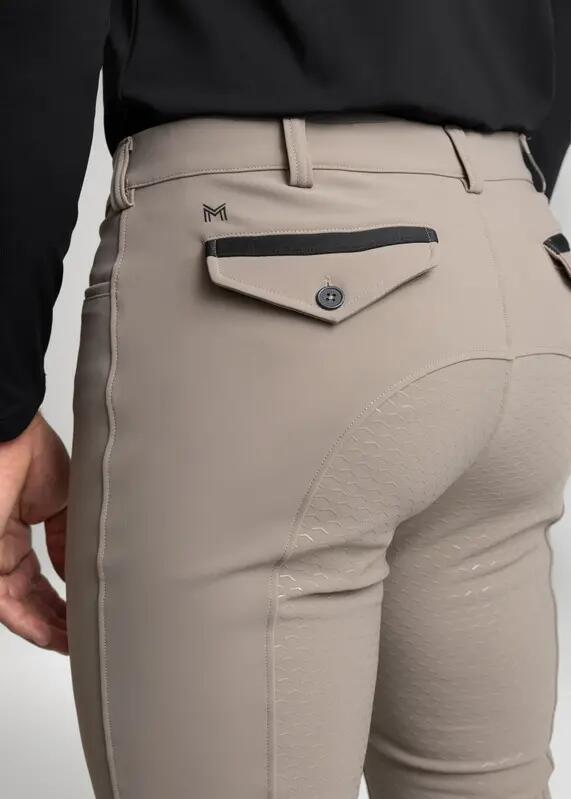 Pantalón Hombre Equitación Maximilian Performance Full Grip Topo 5/7