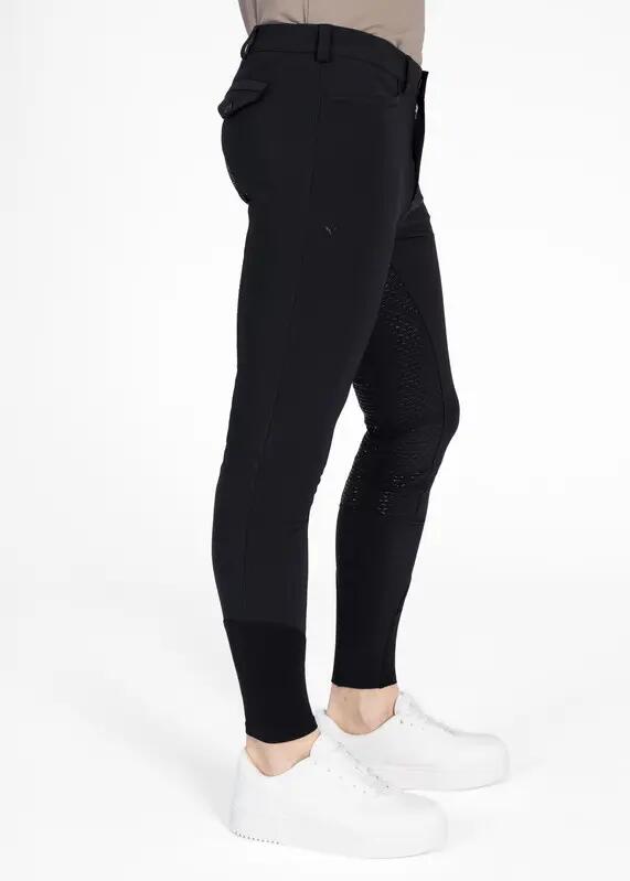 Pantalón Hombre Equitación Maximilian Performance Full Grip Negro 4/7