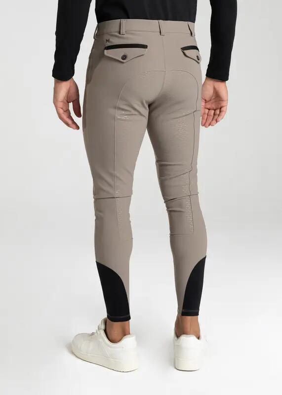 Pantalón Hombre Equitación Maximilian Performance Full Grip Topo 4/7