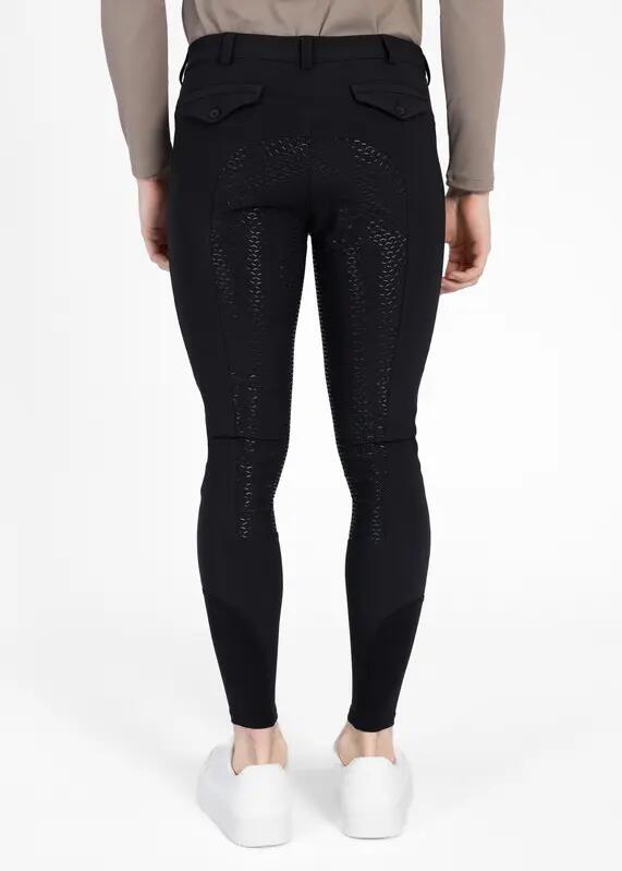 Pantalón Hombre Equitación Maximilian Performance Full Grip Negro 3/7