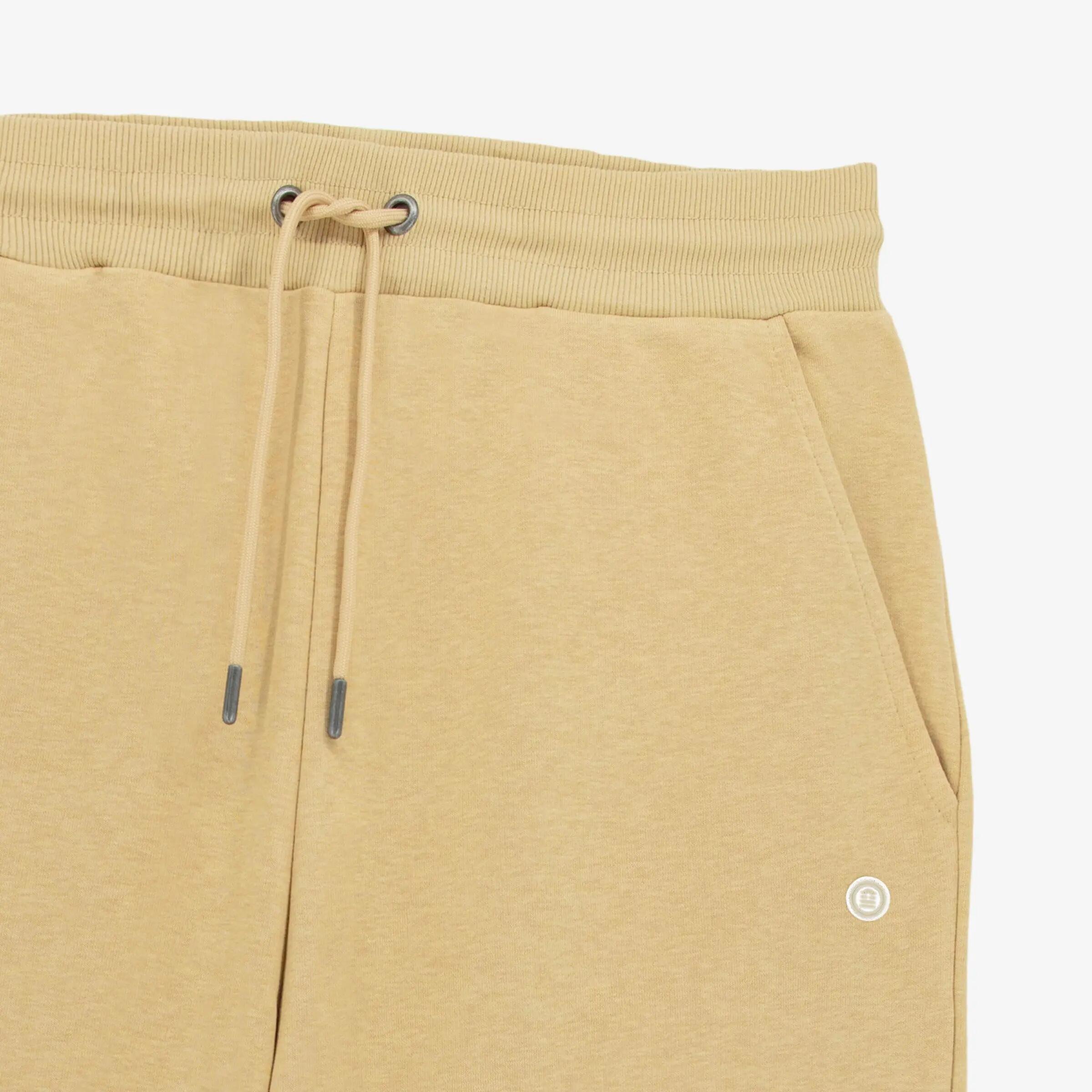 Pantaloni da jogging Paolo in cotone garzato beige 3/3