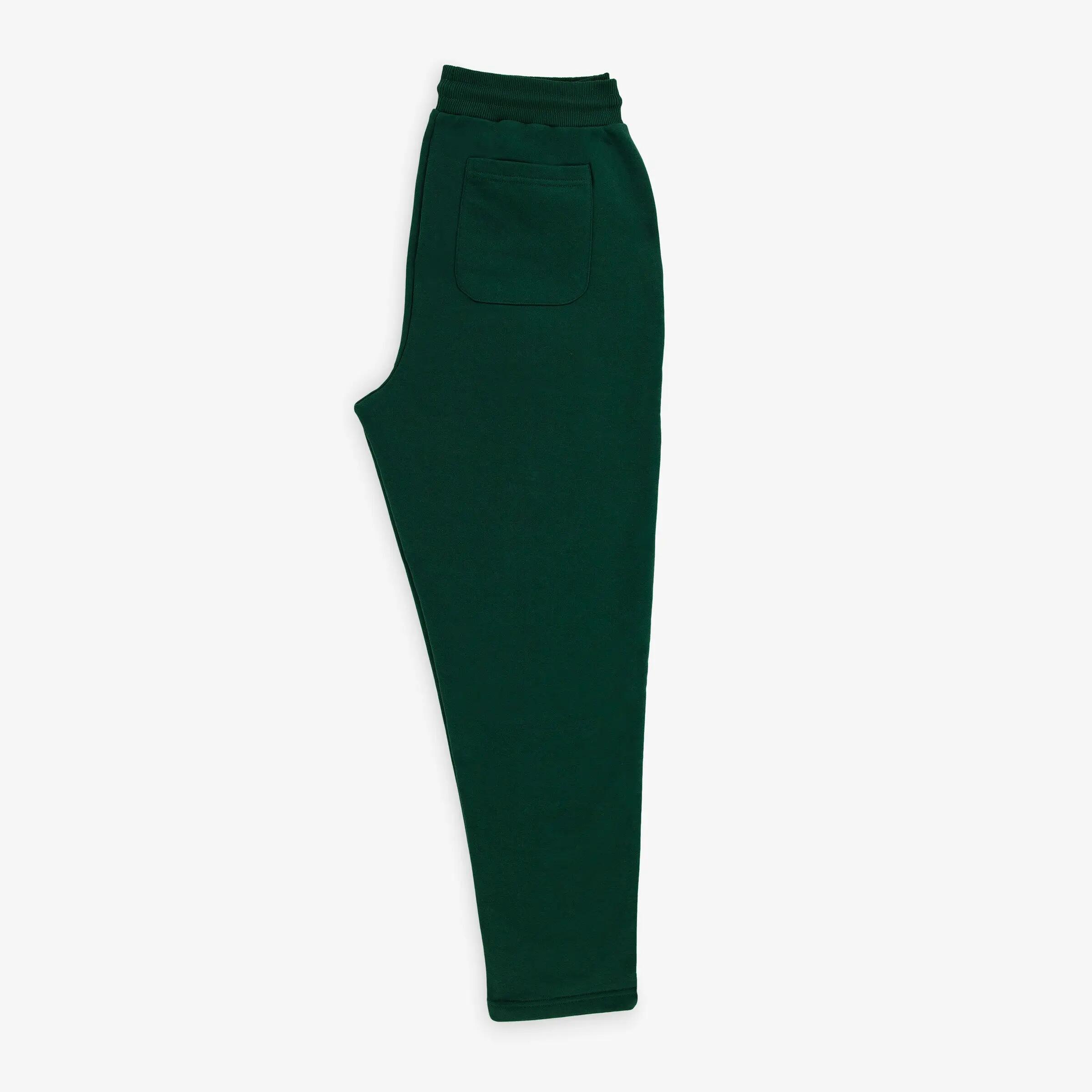 Pantaloni da jogging Paolo in cotone garzato verde 2/3