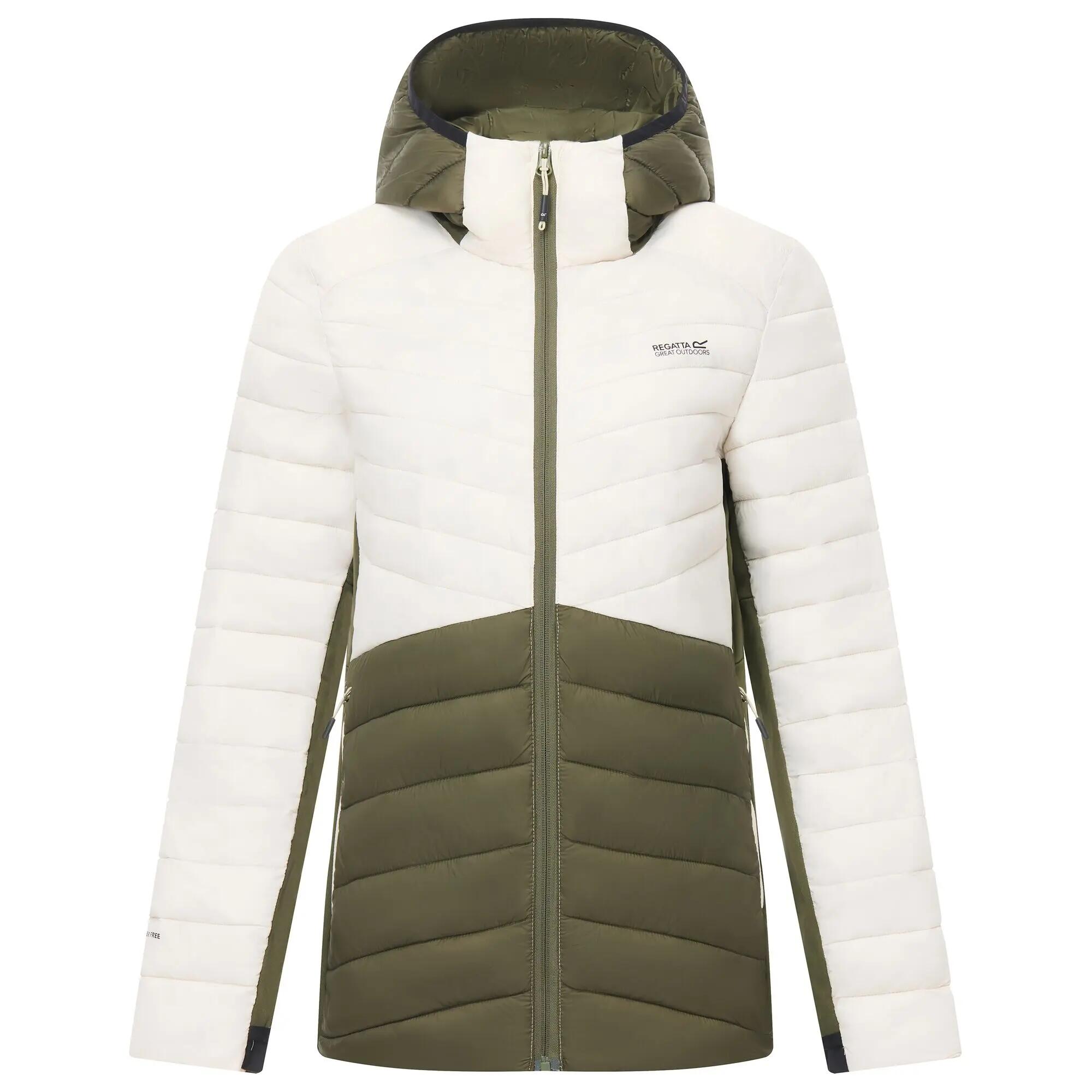 Giacca ibrida da donna con cappuccio in pelle 8/12