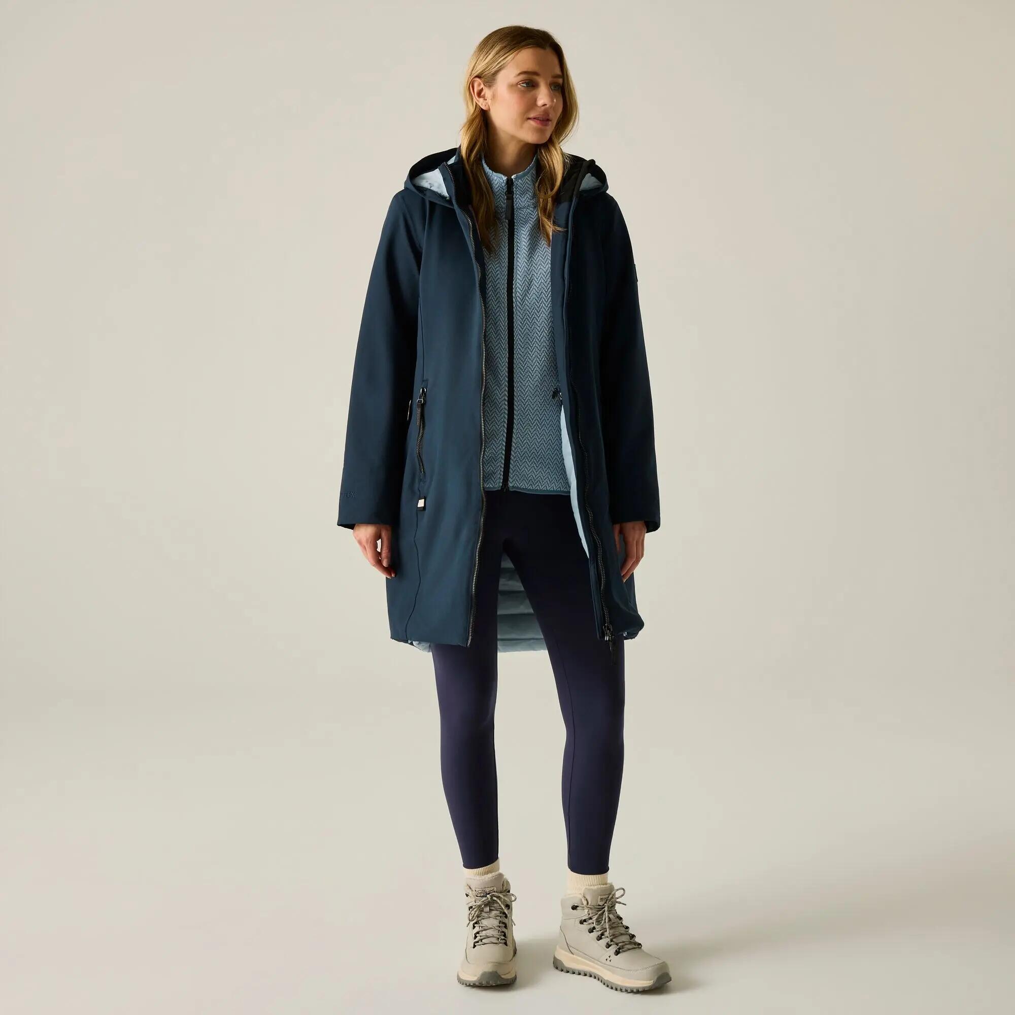 Damen Marron wasserdichte isolierte Jacke 3/14