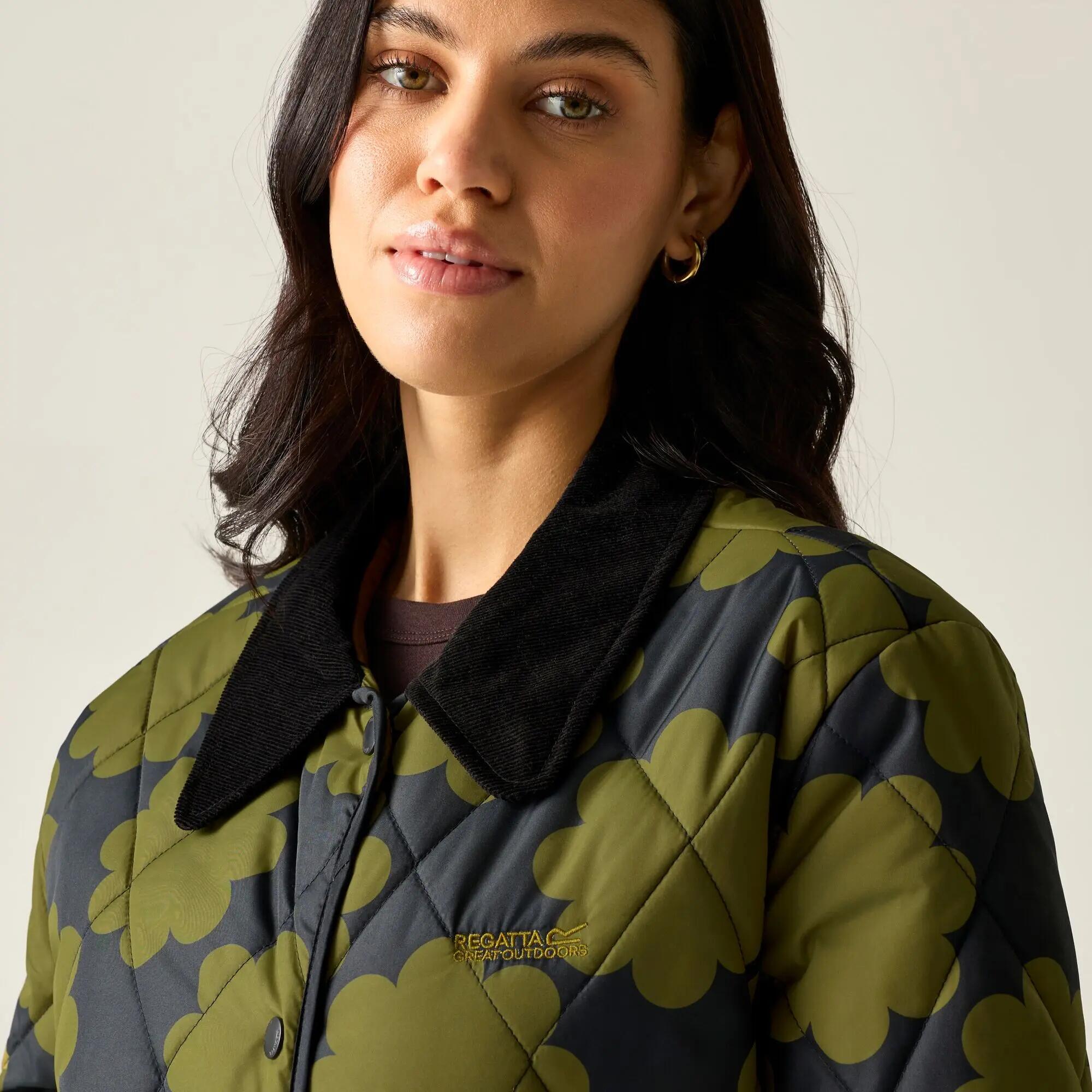 Orla Kiely mid-length gewatteerde jas 7/8
