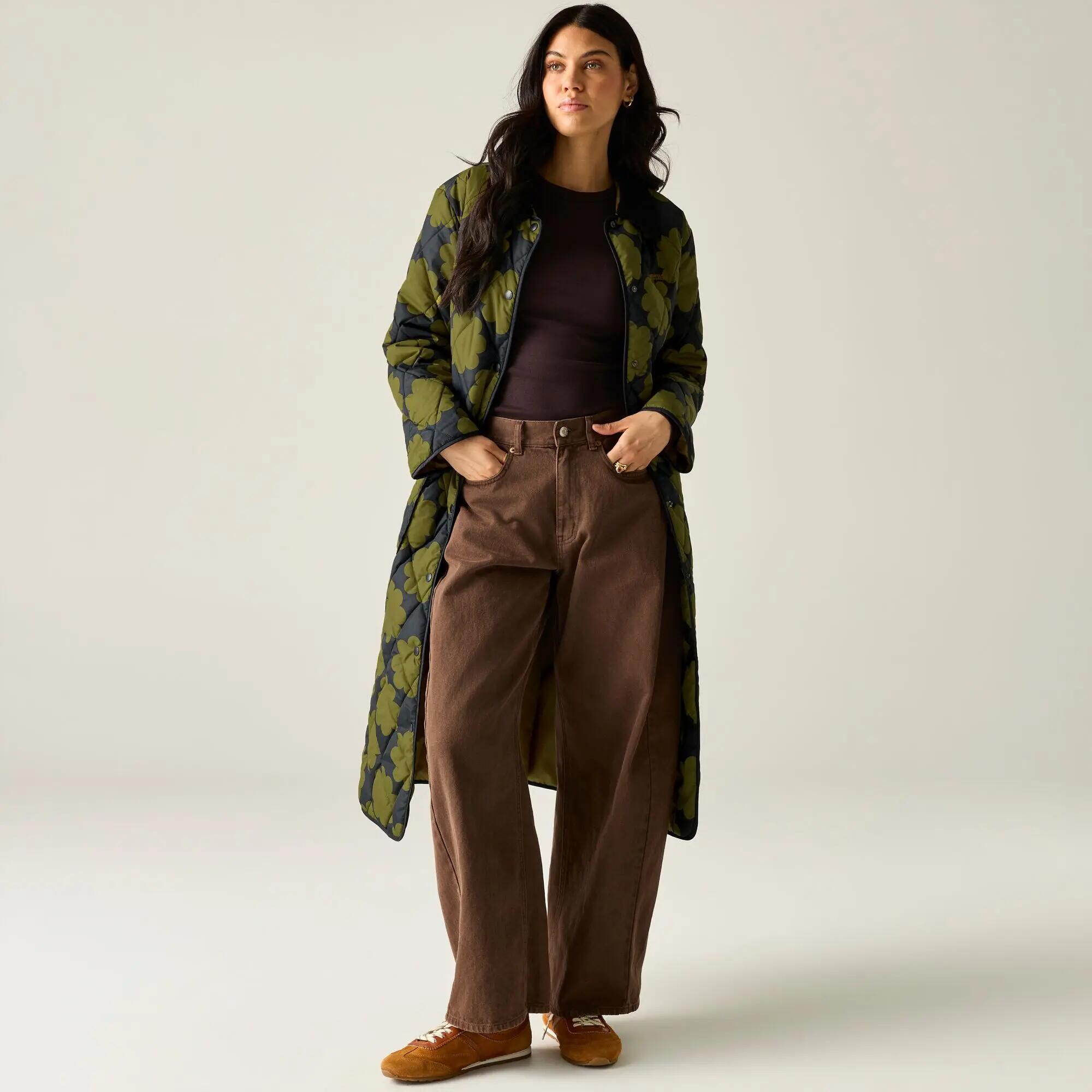 Orla Kiely mid-length gewatteerde jas 4/8