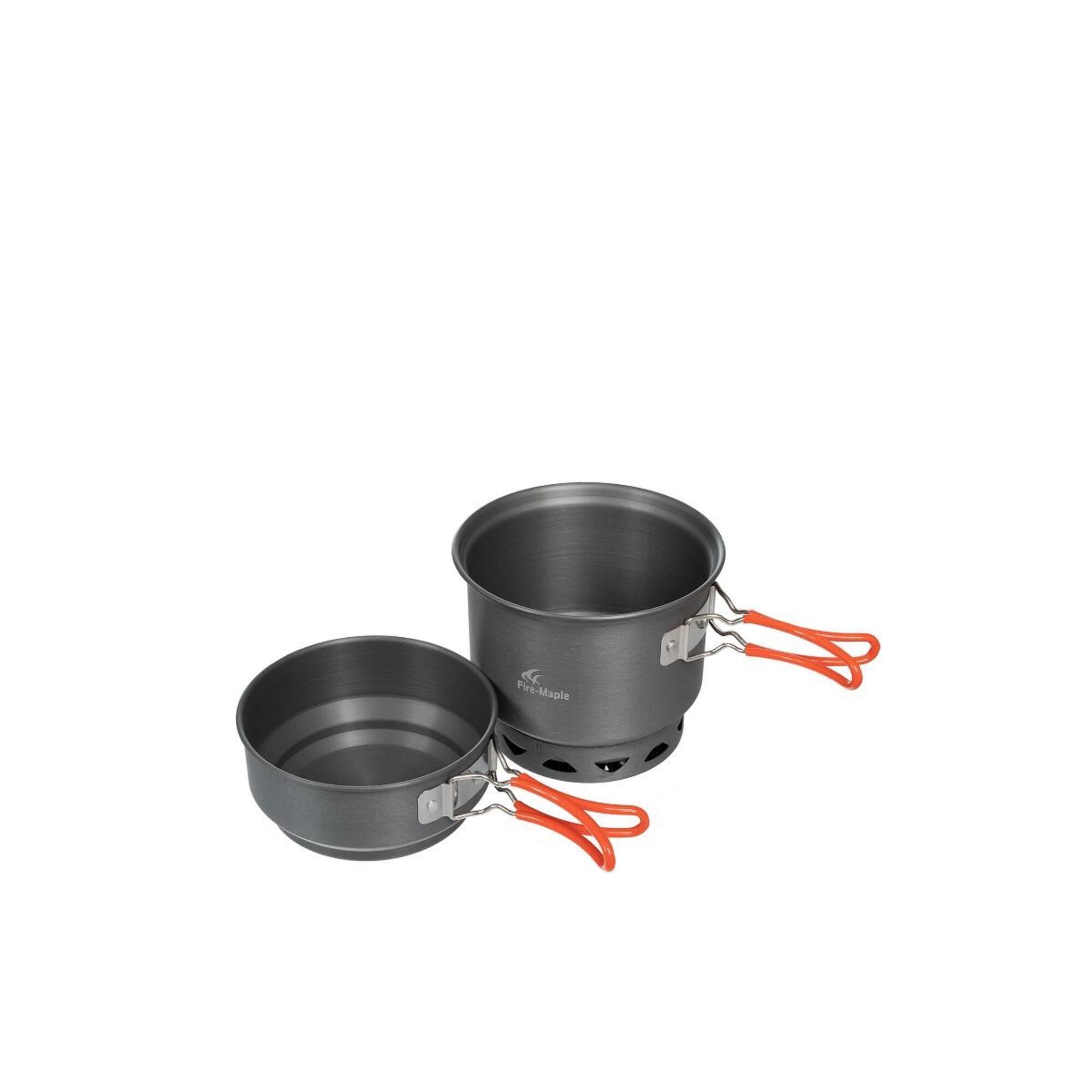 Set Pentole Da Campeggio In Acciaio Inox 304 – 10 Pezzi Con Pentole, Padella, Posate Pieghevoli E Borsa Da Trasporto
