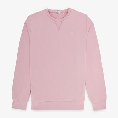 Stanley-sweater met ronde hals van roze katoenfleece