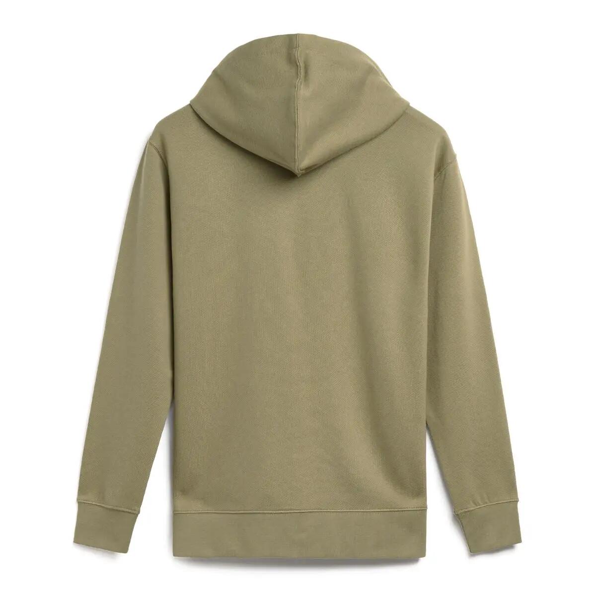 Felpa con cappuccio e zip da uomo in cotone verde da lifestyle 2/3