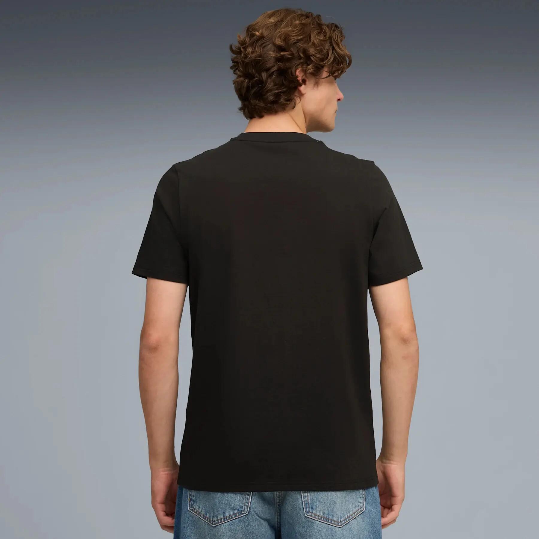 Camiseta masculina Puma AMF1 LOGO preta tamanho P 4/5