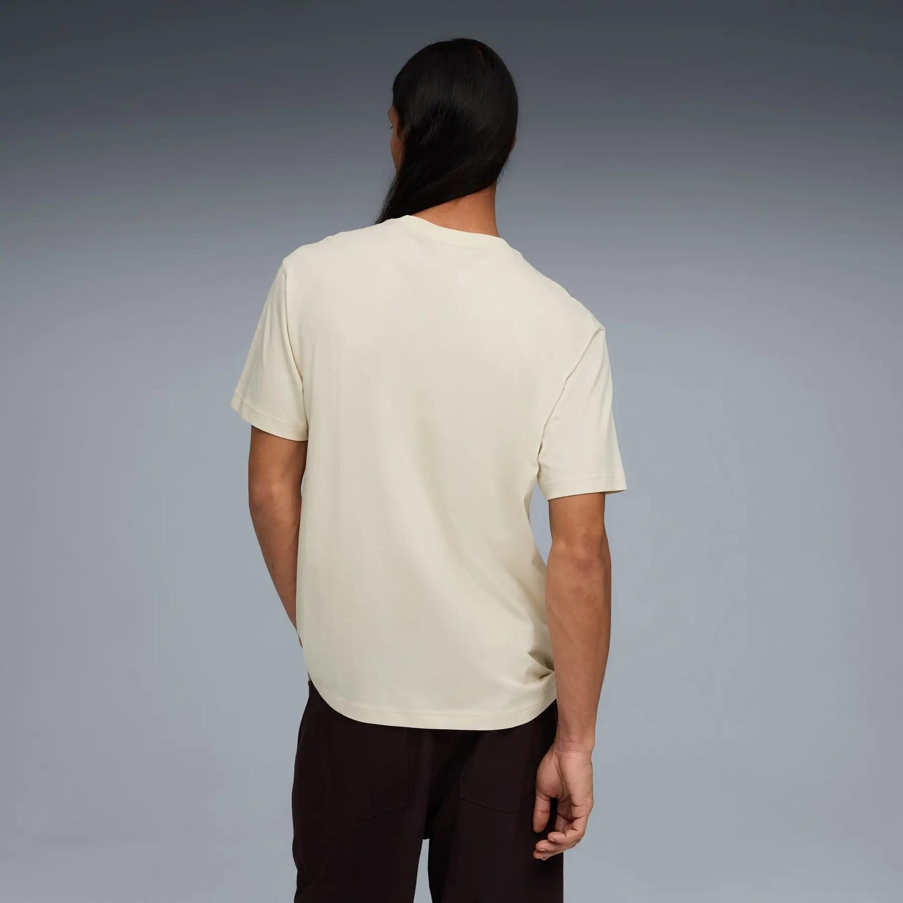 Heren T-shirt Puma GRAPHIC CAT COWBOY RELAXED beige maat L 4/5