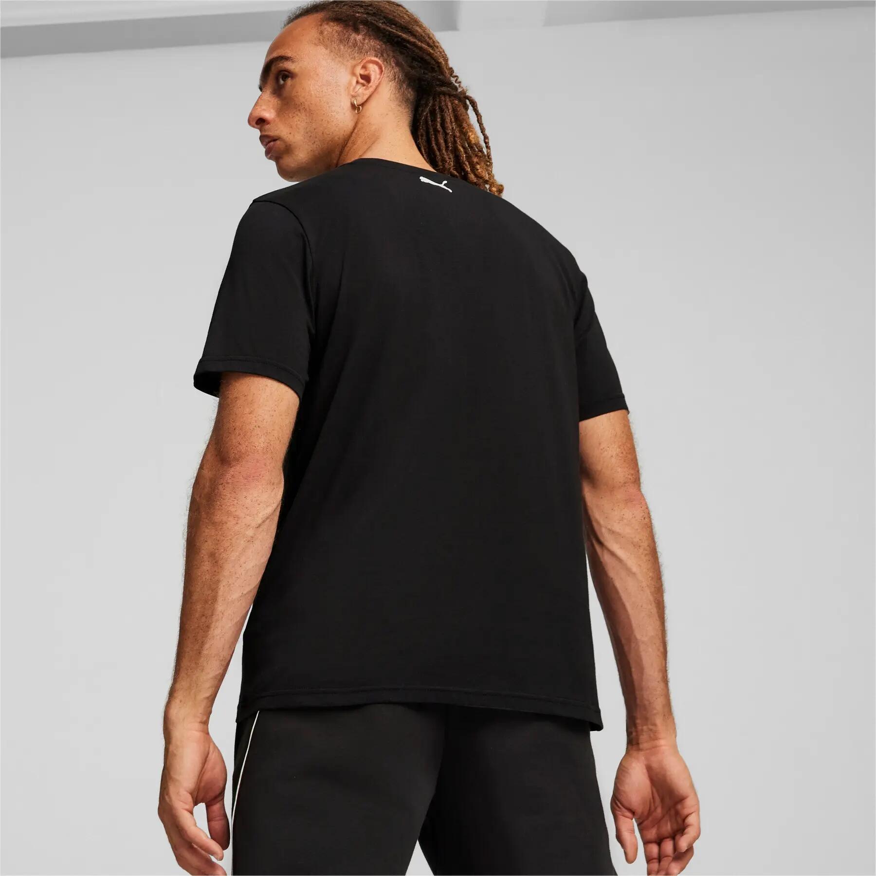 T-shirt da uomo Puma FERRARI RACE BIG SHIELD nera, taglia S 4/6