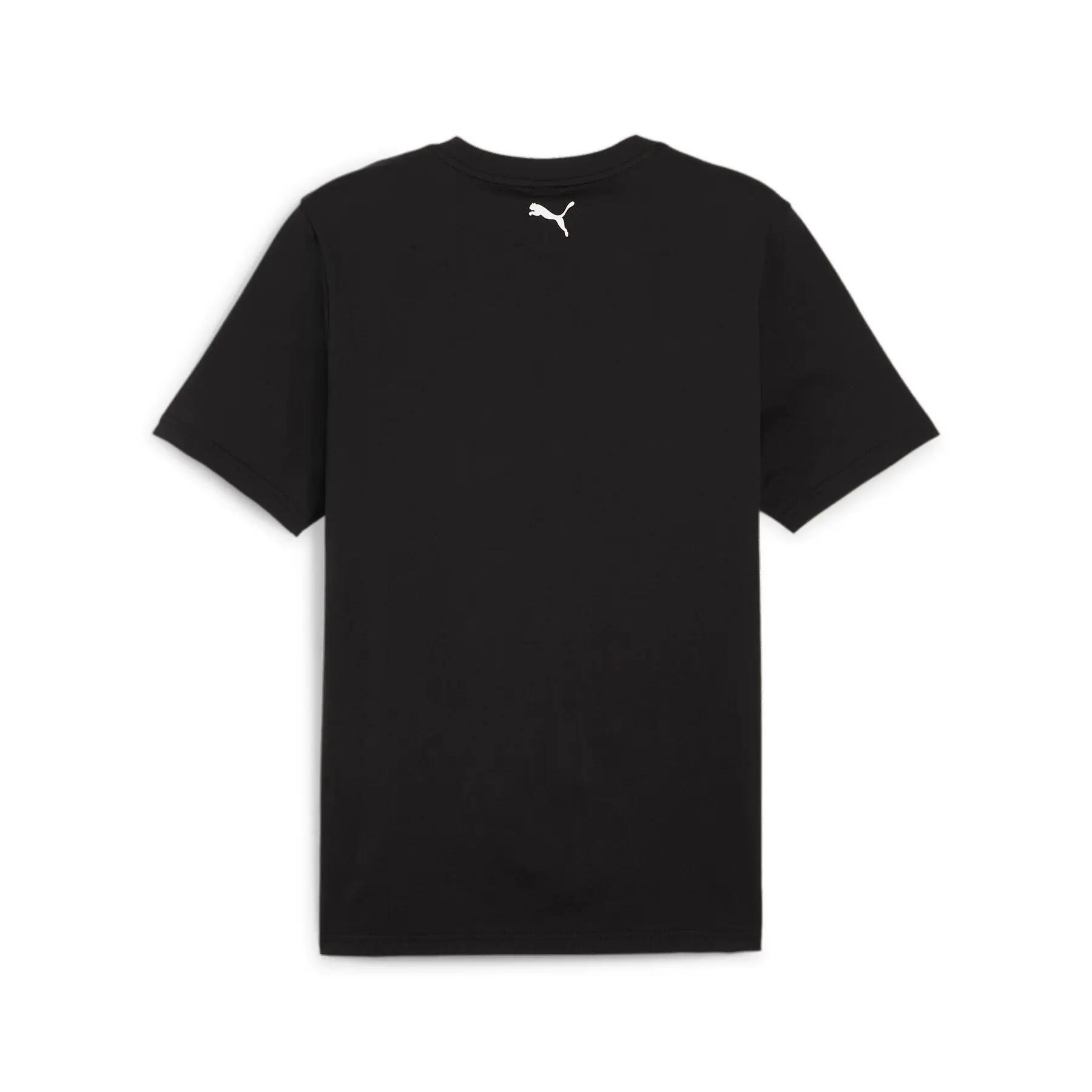 T-shirt da uomo Puma FERRARI RACE BIG SHIELD nera, taglia S 2/6
