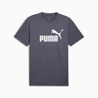 Puma ess no.1 logo heather heren t-shirt, marineblauw, maat l