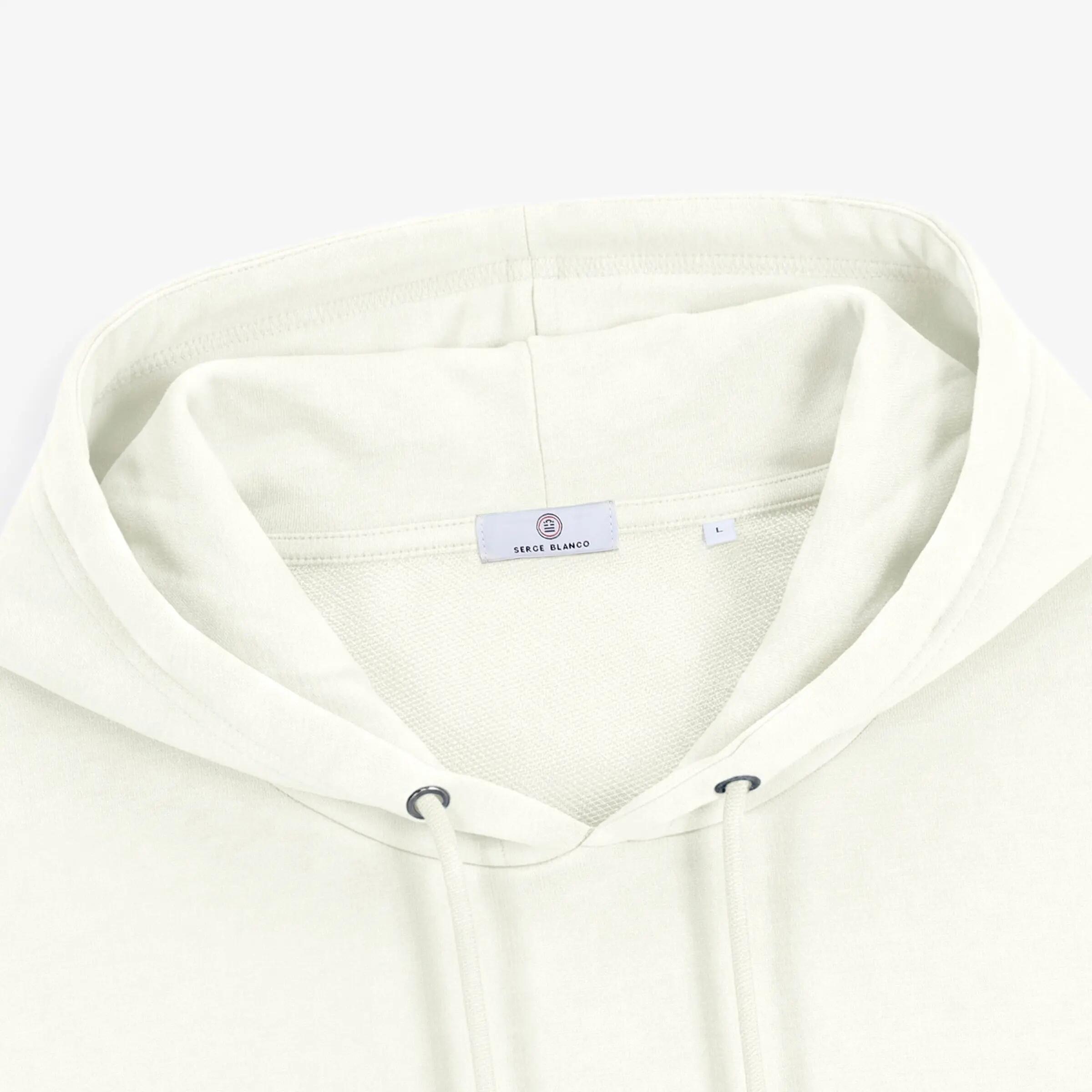 Samson hoodie van wit katoenfleece 3/3