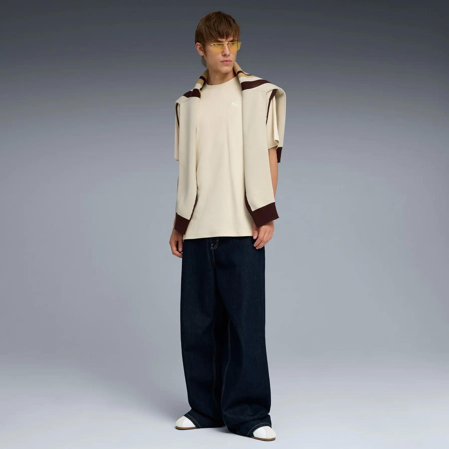 Puma ESS ELEVATED RELAXED heren T-shirt beige maat L 5/5