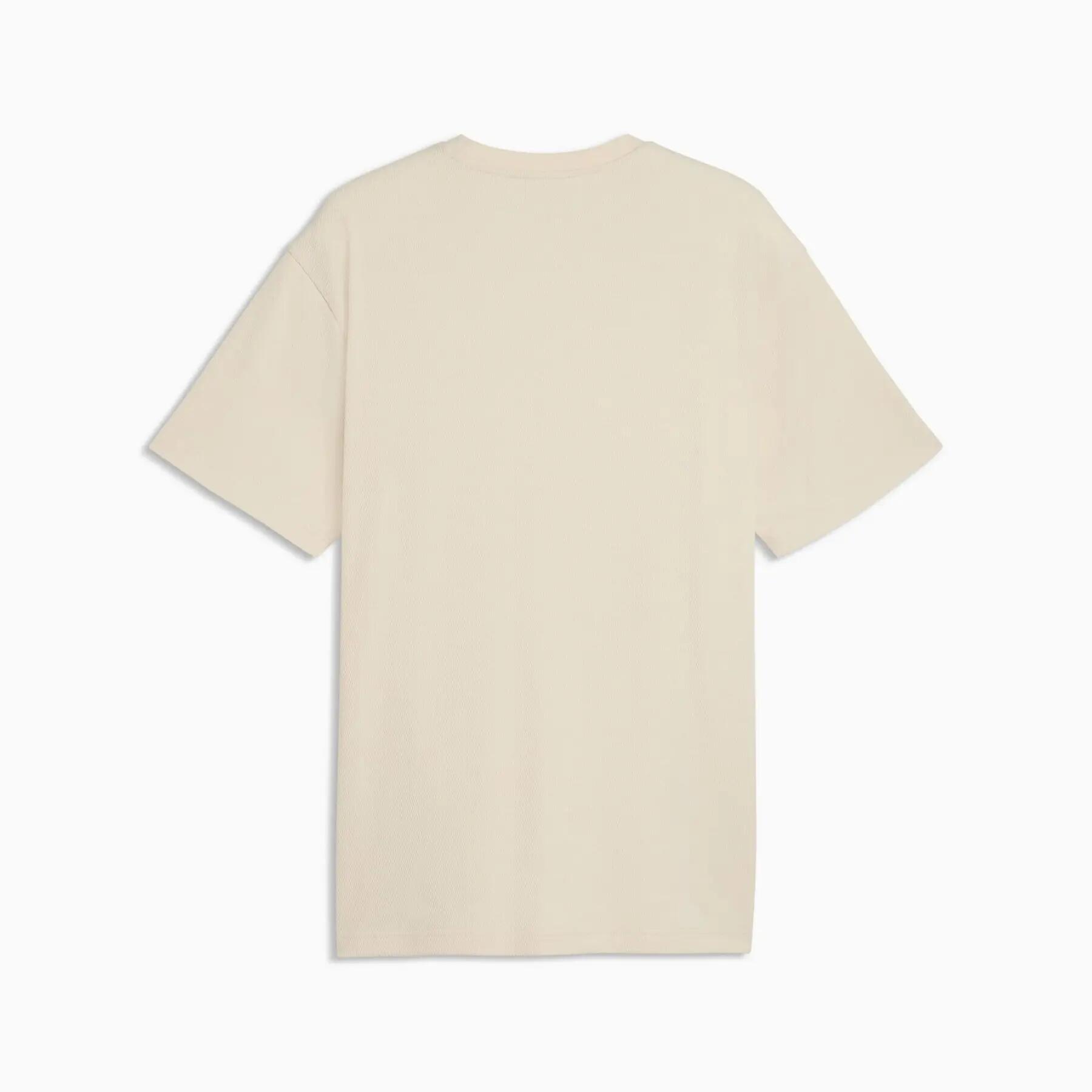Puma ESS ELEVATED RELAXED heren T-shirt beige maat L 2/5